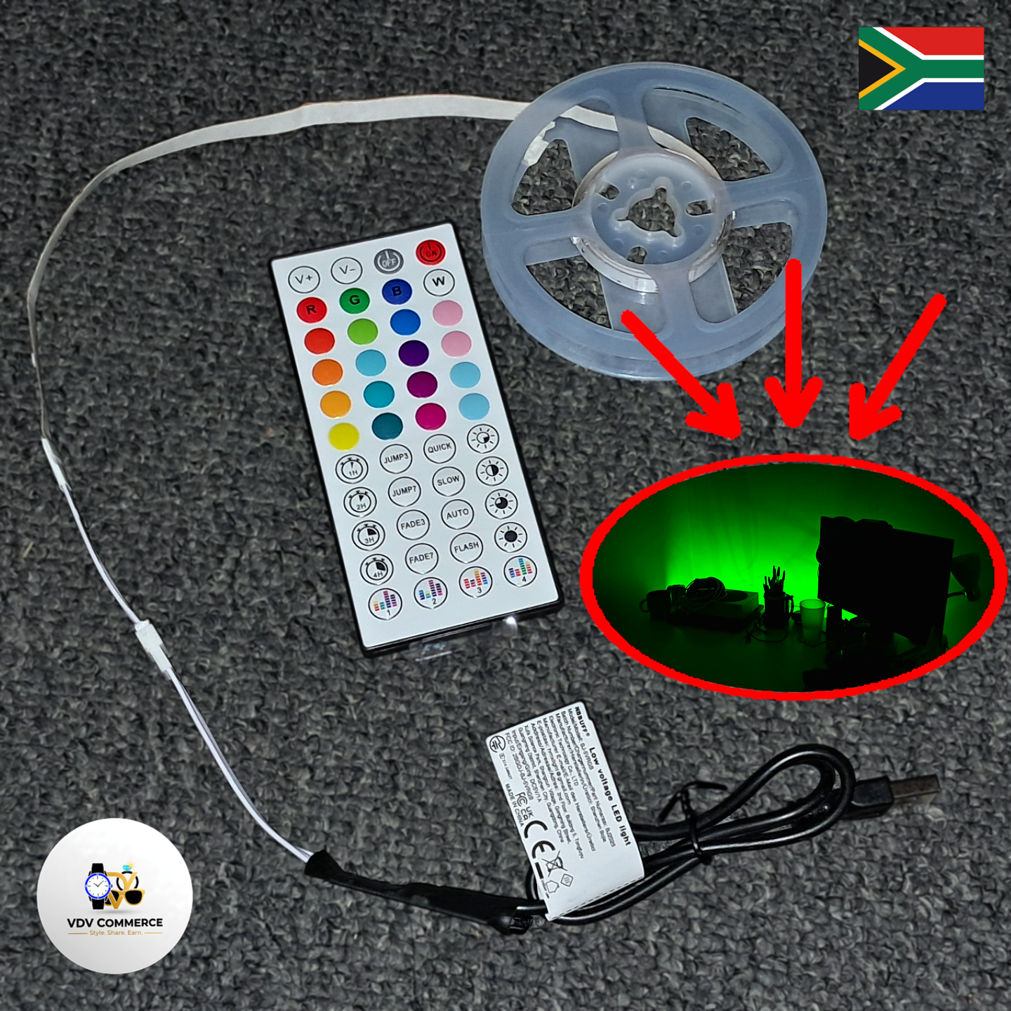 Smart Music Sync LED Strip Lights - RGB Color Changing Room Decor