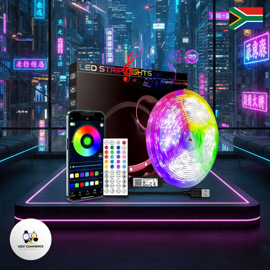 Smart Music Sync LED Strip Lights - RGB Color Changing Room Decor