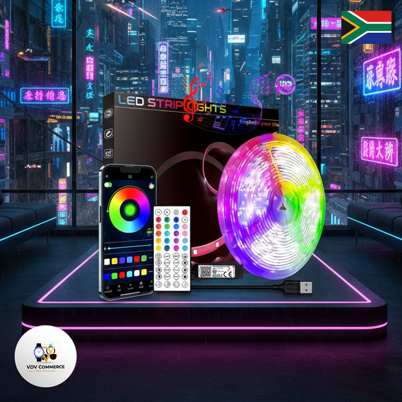 Smart Music Sync LED Strip Lights - RGB Color Changing Room Decor