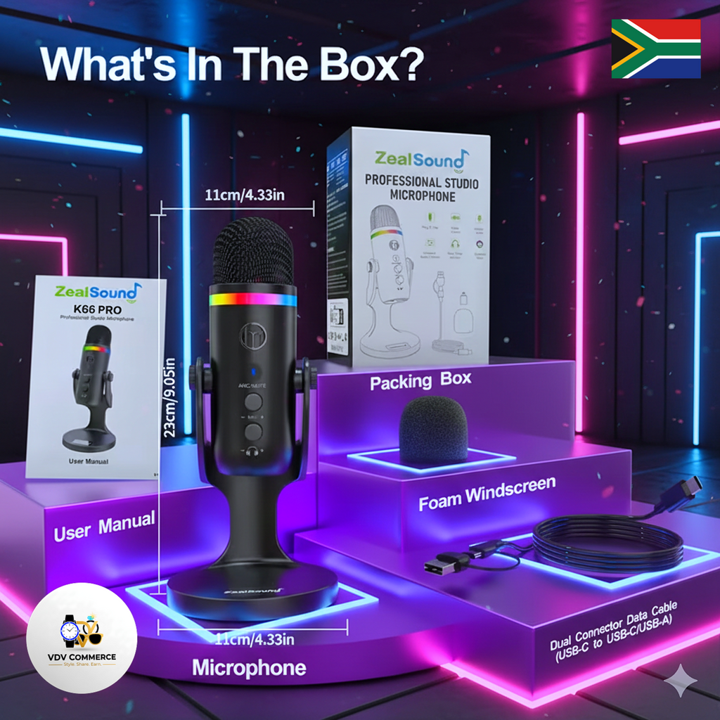 Professional USB Mic for Streaming, Recording & Podcasting - ZealSound K66