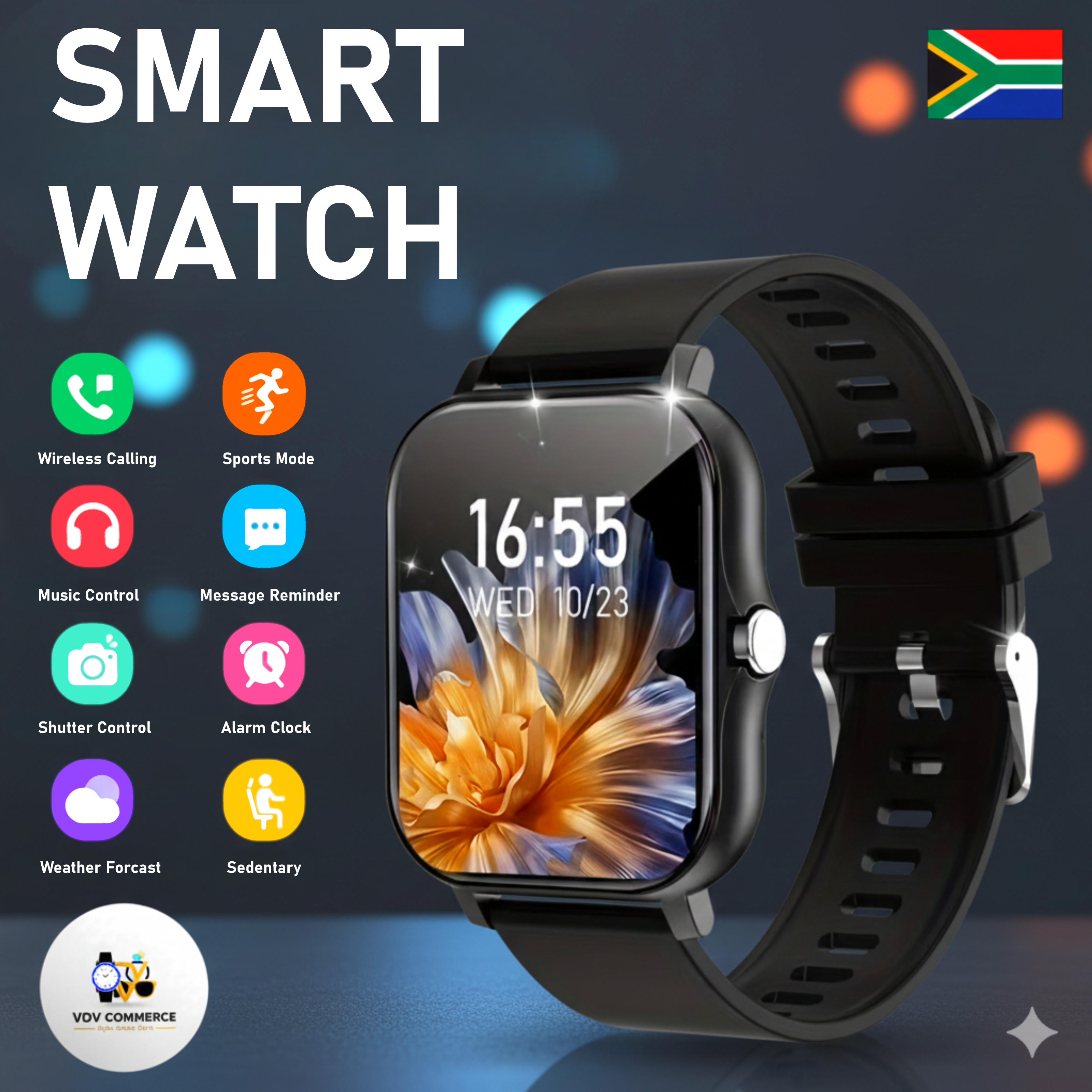 Ultra-Slim Bluetooth Smart Watch – Wireless Calling & Fitness Tracker